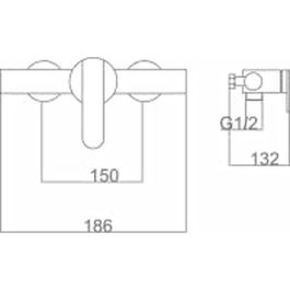 Columna de Ducha Imex ROMA NM BDR001-5NG Acero Inoxidable ABS 150 cm 2 Posiciones