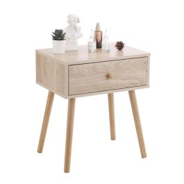 Inde Mesita de Noche Auxiliar de Madera Moblekit - 40 cm (L) x 30 cm (An) x 47 cm (Al) (4 Unidades)