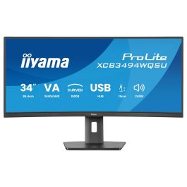 Iiyama ProLite XCB3494WQSU-B1 - Monitor Curvo Gaming 34" UWQHD (3440x1440), 1500R, 120Hz, 4ms, VA, Altavoces, Ajuste en Altura, Flicker-Free, VESA