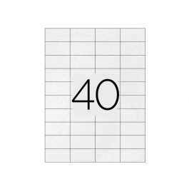 Q-connect KF00574 Etiquetas Adhesivas 52,5x29,7 mm para Ink-jet, Láser, Fotocopiadora - Caja 100 Hojas DIN A4