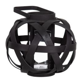 Farol Portavelas Negro Bambú 30 x 30 x 26 cm Precio: 21.49999995. SKU: S8800871