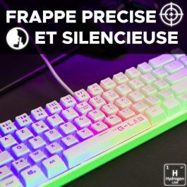 Teclado para juegos - THE G-LAB - KEYZ-HYDROGEN-W/FR - 60% membrana blanca Teclado para juegos - THE G-LAB - KEYZ-HYDROGEN-W/FR - 60% membrana blanca
