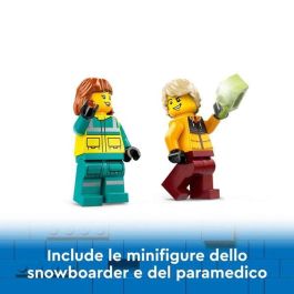 Juego de construccion ambulancia de emergencias y chico con snowboard lego city Juego de construccion ambulancia de emergencias y chico con snowboard lego city