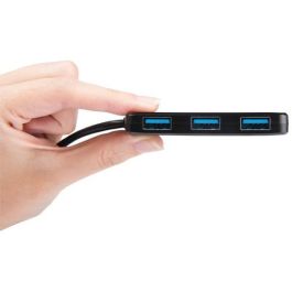 Transcend HUB2 Hub USB 3.0 de 4 Puertos, Negro