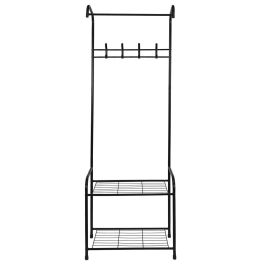 Je cherche une Idee Perchero Zapatero con 2 Baldas y 4 Colgadores - 61x30 cm; h.170 cm
