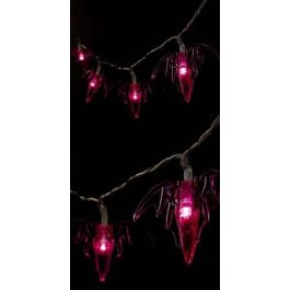 My Other Me Guirnalda de Murciélagos con Luces LED 150 cm - Funciona con Pilas AA, Decoración para Fiestas y Halloween