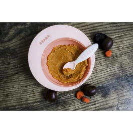 Beaba Set 6 cucharas ergonómicas + 4 tenedores Aprendizaje Bebé Rosa Antiguo Verde Aireado Niebla Ligera