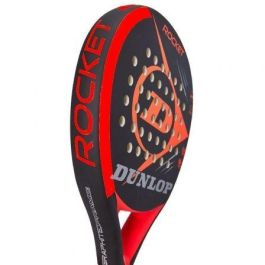 Pala de Pádel Dunlop Rocket/ Negra y Roja Pala de Pádel Dunlop Rocket/ Negra y Roja