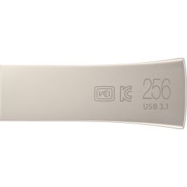 Samsung MUF-256BE3/APC Pendrive Bar Plus 256GB USB 3.1 Gen 1 300 MB/s Champaign Siver Resistente Agua Golpes Temperatura Rayos X