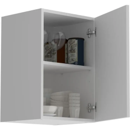 Oslo 244001 Mueble Alto 1 Puerta + Tableta Decoración Blanca Mate L 40 x D 36 x H 58 cm