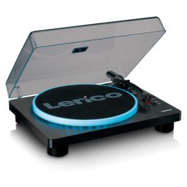 Lenco LS-50LED schwarz Tocadiscos de tracción por correa con reproducción MP3, Manual, Negro, Plástico, Madera, 33, 45, 78 RPM