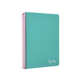 Cuaderno Espiral Liderpapel Din A5 Witty Tapa Dura 80H 90 gr Cuadro 4 mm Con Margen Color Turquesa 5 unidades