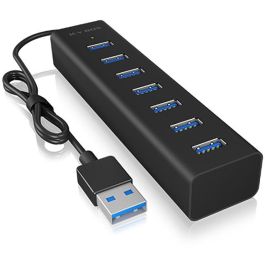 ICY BOX IB-HUB1700-U3 HUB USB 3.0 de 7 Puertos Type-A de 5 Gbps en Aluminio Negro Precio: 56.6900004. SKU: B1K28SCKPJ