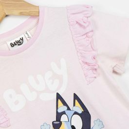 Camiseta de Manga Corta Infantil Bluey Rosa claro