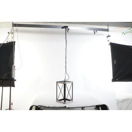 DKD Home Decor Lámpara de Techo Alpino Marrón Negro Metal E27 25x25x43 cm para Salón Comedor Dormitorio