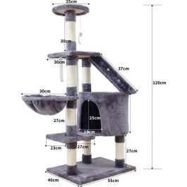 Rascador MARIE - 40x55x120cm - Gris