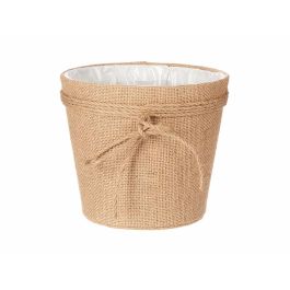 Ibergarden Macetero de Tela con Lazo Marrón 18x16 cm (24 Unidades)