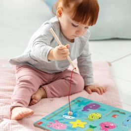 Puzzle encajable pesca magnetico de madera goula 11 piezas 37x295x1.5 cm