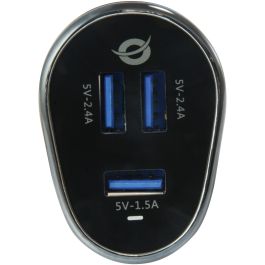 Conceptronic Cargador Coche Carden06B 3 Puertos USB Universal