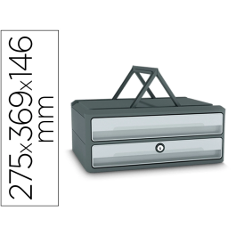 Cep Fichero Cajones Sobremesa Moov Up Reciclado 80% 2 Cajones Color Gris Plástico Precio: 66.59000018. SKU: B19QPQMB9P