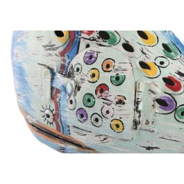 DKD Home Decor Metal fishes 1c24 Decoración Mediterráneo Azul Multicolor Hierro 8 x 32 x 29 cm (2 Unidades)