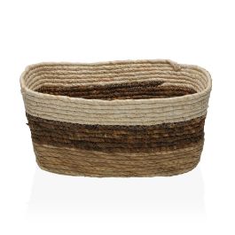 Cesta Rectangular Marrón Versa 25x16x35 cm - Fibras de maíz y paja (2 Unidades) Precio: 17.5000001. SKU: B1D7NR5R9F