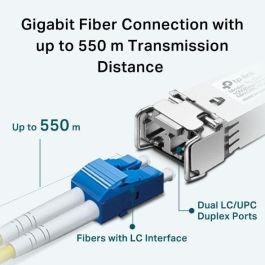 Omada Módulo SFP MiniGBIC Gigabit Multi-Modo 1.25Gbps LC/UPC 850nm hasta 550m