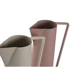 DKD Home Decor Jarrón Rosa Beige 11 x 45 x 15 cm (2 Unidades)