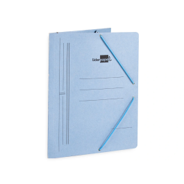 Liderpapel Carpeta Tres Solapas Cartón Pintado Folio Color Azul