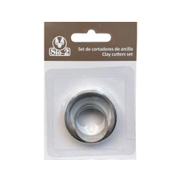 Sio-2 Cortadores Metálicos SIO-2 para Cerámica y Arcilla - Set de 3 Piezas Redondas - Herramientas para Manualidades y Modelado