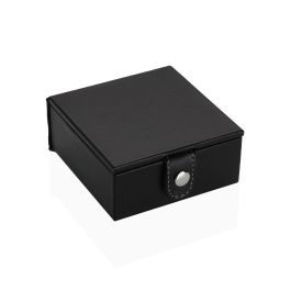 Joyero Dos Compartimentos Negro Versa 10X5CM (2 Unidades) Joyero Dos Compartimentos Negro Versa 10X5CM (2 Unidades)