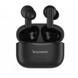 Sunstech WAVEPODSONEBK Auriculares Bluetooth 5.3 con Estuche de Carga, 13.5h de Autonomía, Micrófono, Negros Precio: 14.49999991. SKU: B17VTY5KXA