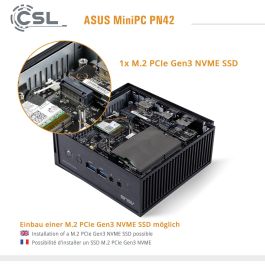 ASUS PN42-BBN200MV Mini PC Intel N200 Negro Sin SO