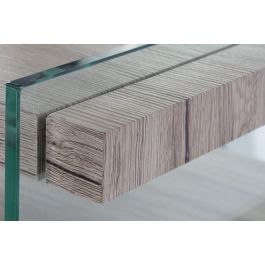DKD Home Decor Aparador Moderno Natural MDF Cristal Templado 120x44x120 cm