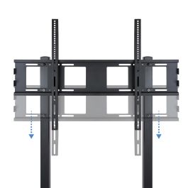 Tooq Soporte TV suelo con ruedas para pantallas de 37" a 100", hasta 150 kg, ajuste de altura, negro
