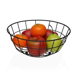 Frutero Metal Negro Versa 28X12CM (2 Unidades) Frutero Metal Negro Versa 28X12CM (2 Unidades)