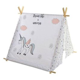 Tienda de Campaña DKD Home Decor Algodón Madera Unicornio (110 x 110 x 106 cm) Precio: 61.49999966. SKU: S3010361