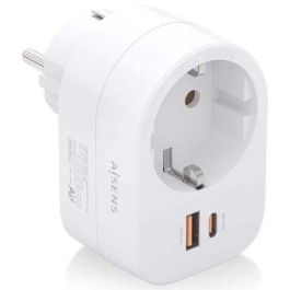 Aisens ASPS-1A1C06-W Regleta de Pared Multifunción 1 Toma Schuko USB-C PD 20W y USB-A QC 20W Carga Rápida Inteligente Blanco Precio: 7.49999987. SKU: B1FYCVNVF7