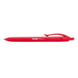 Milan 176512925 Bolígrafo Retráctil Punta 1mm Tinta Roja - Pack 25 Unidades