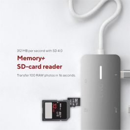 Hub USB Linq Byelements LQ49081 Blanco Gris