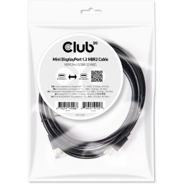 Club3D 1.2 HBR2 21.6Gb/s Cable Mini DisplayPort a Mini DisplayPort 2m 4K60Hz Macho/Macho, Negro