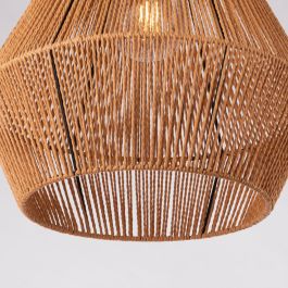 Lámpara Colgante Cuerda Natural "Buenavista" para Salón, Comedor, Restaurante, compatible bombilla E27 (no incluida) SKD-P80053
