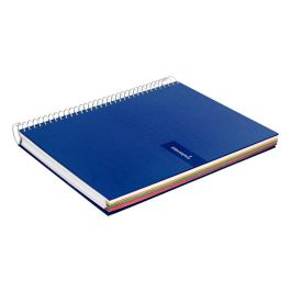 Cuaderno Espiral Liderpapel A5 Micro Crafty Tapa Forrada 120H 90 gr Cuadro 5 mm 5 Bandas6 Taladros Color Azul