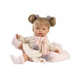 Llorens Muñeca Joelle Llorona de 38 cm con Cuerpo de Tela, Emite Sonidos. Llora de Verdad. Incluye Pilas. Para Niños +3 Años