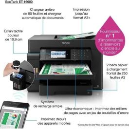 Impresora multifunción 4 en 1 - EPSON - Ecotank ET-16600 - Inyección de tinta - A3/A4 - Color - Wi-Fi - C11CH72401