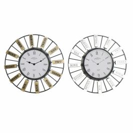 Reloj Pared Loft DKD Home Decor Dorado Plateado 6.4 x 40 x 40 cm (2 Unidades) Precio: 50.71836. SKU: S3026682