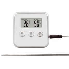 Day Termómetro Sonda/Temporizador Digital para Cocina, Mide de 0 a 250 °C, Cable de 1 Metro