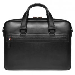 PORT Designs Versailles TL Maletín para portátil de 14" (35.6cm) en Cuero Negro con Asa de Transporte y Puerto USB