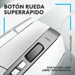 Logitech LOG5099206096325 G502 X Ratón Gaming con Cable, Botones Híbridos Lightforce, Sensor Hero 25K, Blanco