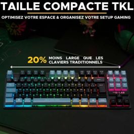 The G-Lab THE3760162055443 Teclado Gaming KEYZ CAESIUM TKL RGB Negro y Gris